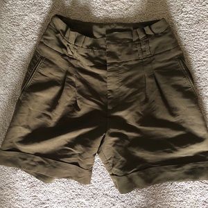 Anthropologie high wasted pine green shorts